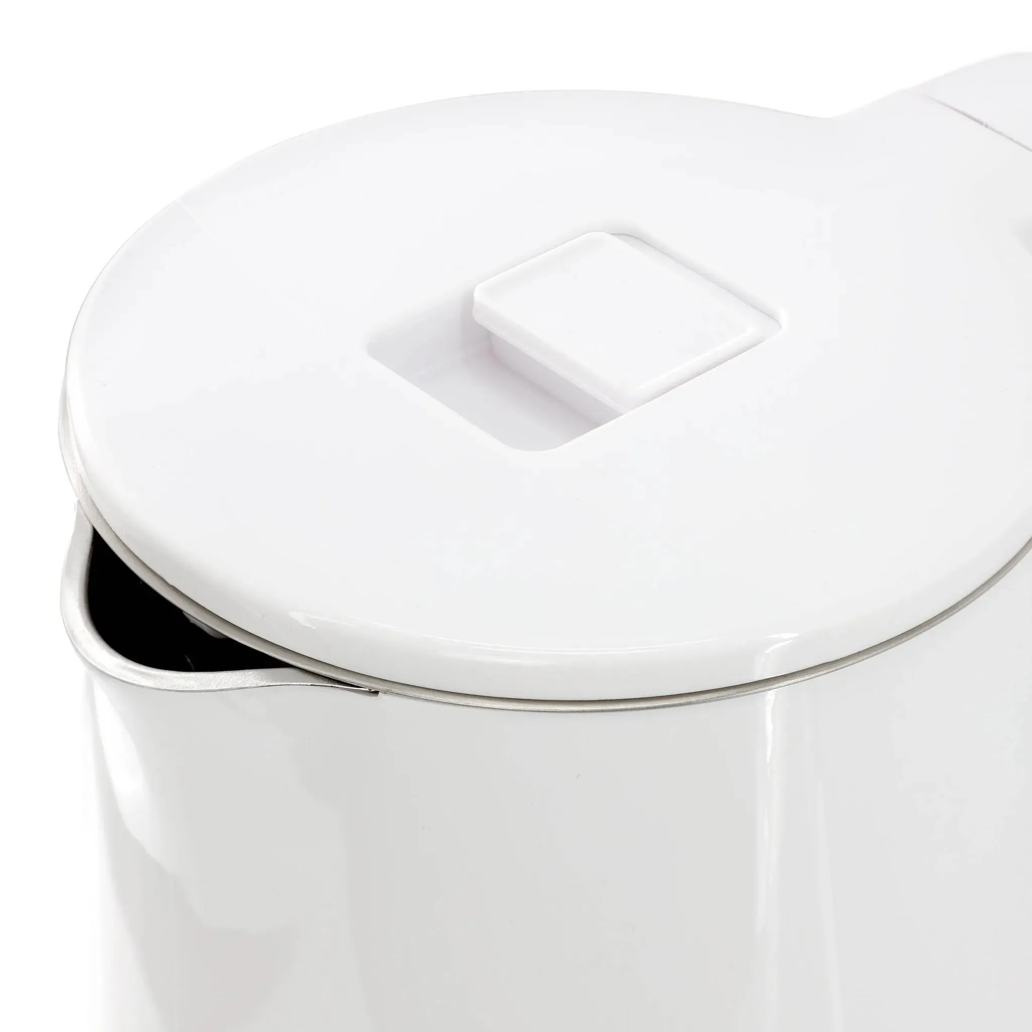 1.7L Double Wall Stainless Steel Electric Tea Kettle White
