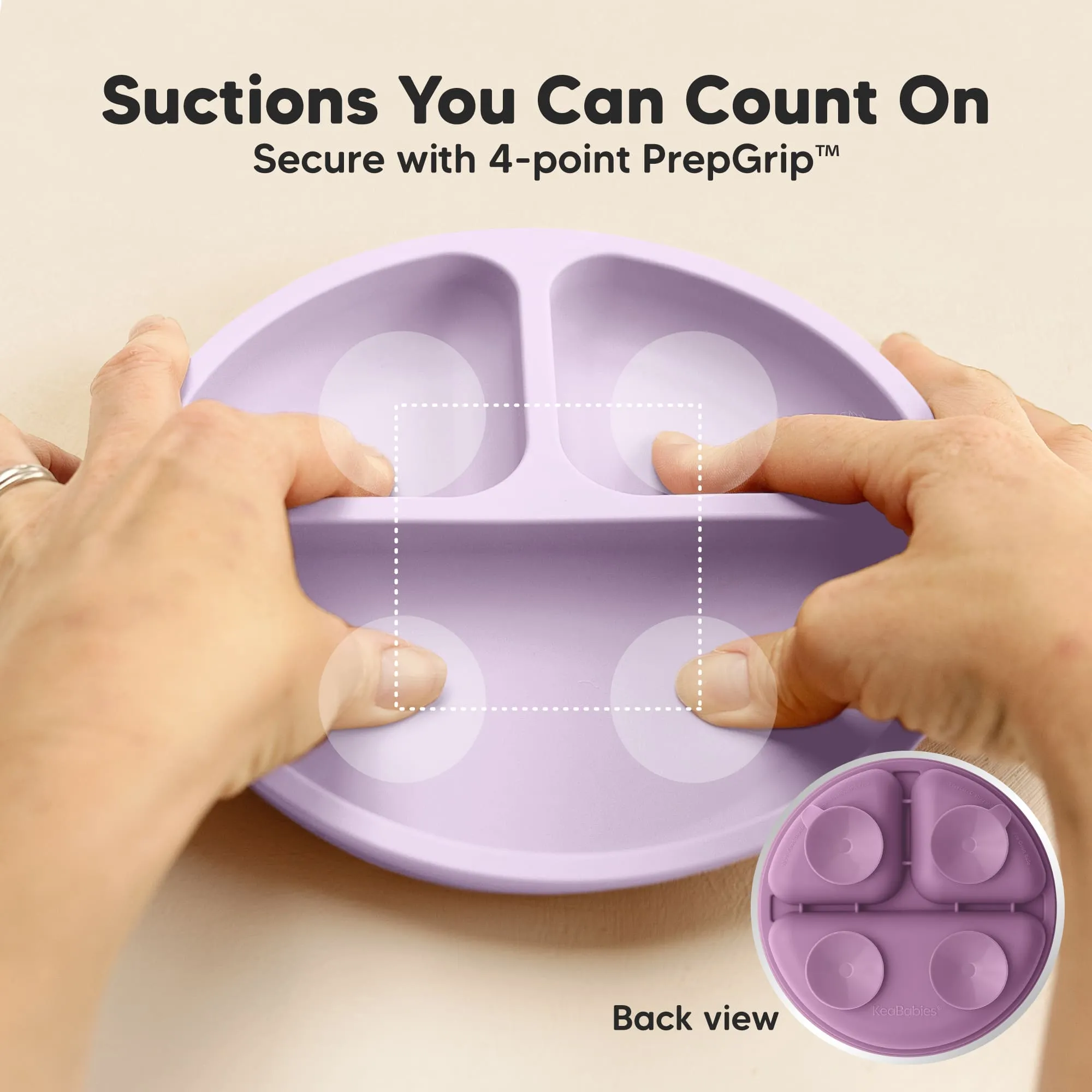 3-Pack Prep Silicone Suction Plates (Amethyst)