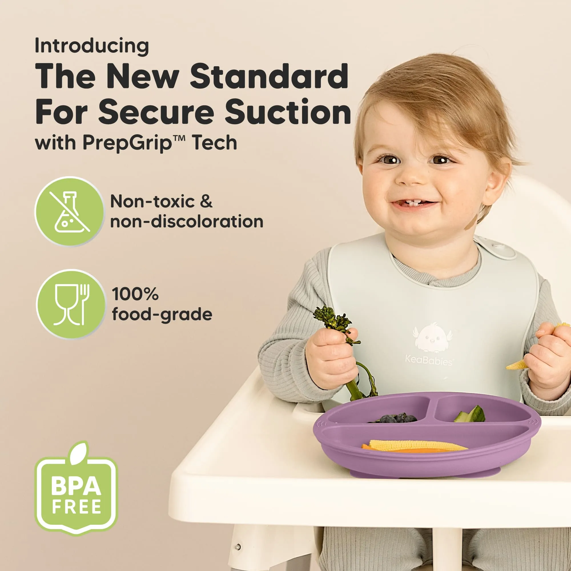 3-Pack Prep Silicone Suction Plates (Amethyst)