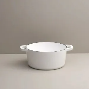 3.5 Quart Mini Dutch Oven - White/Gold