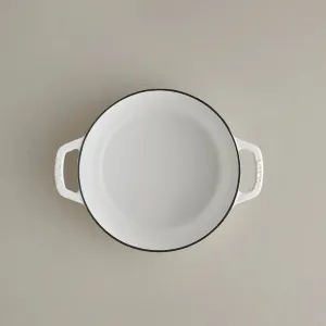 3.5 Quart Mini Dutch Oven - White/Silver