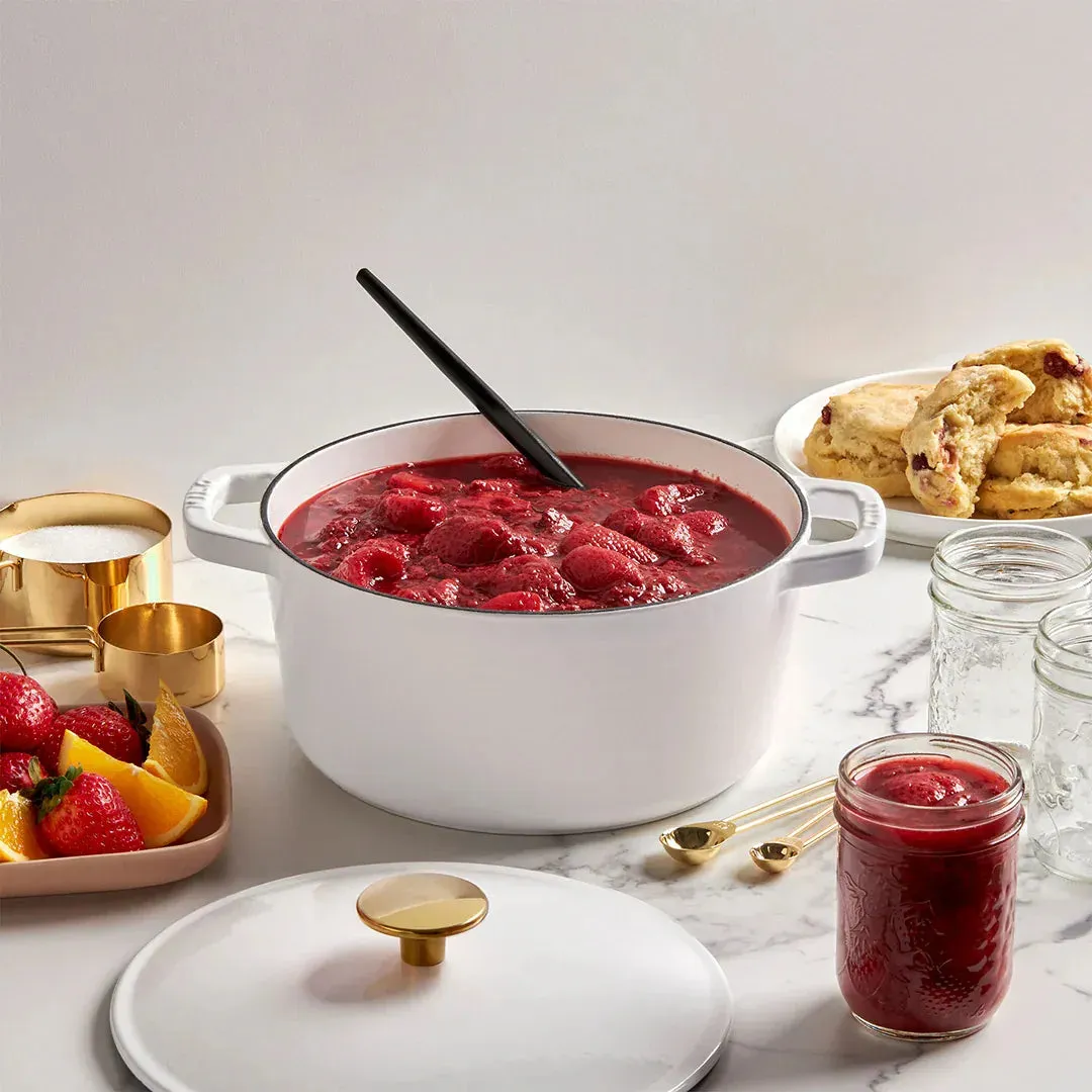 3.5 Quart Mini Dutch Oven - White/Silver