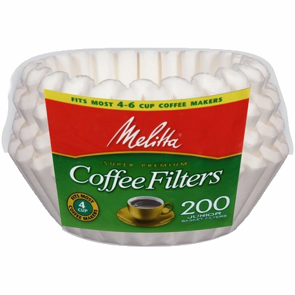 4-6 Cup Basket Filter Paper White - 200 Count