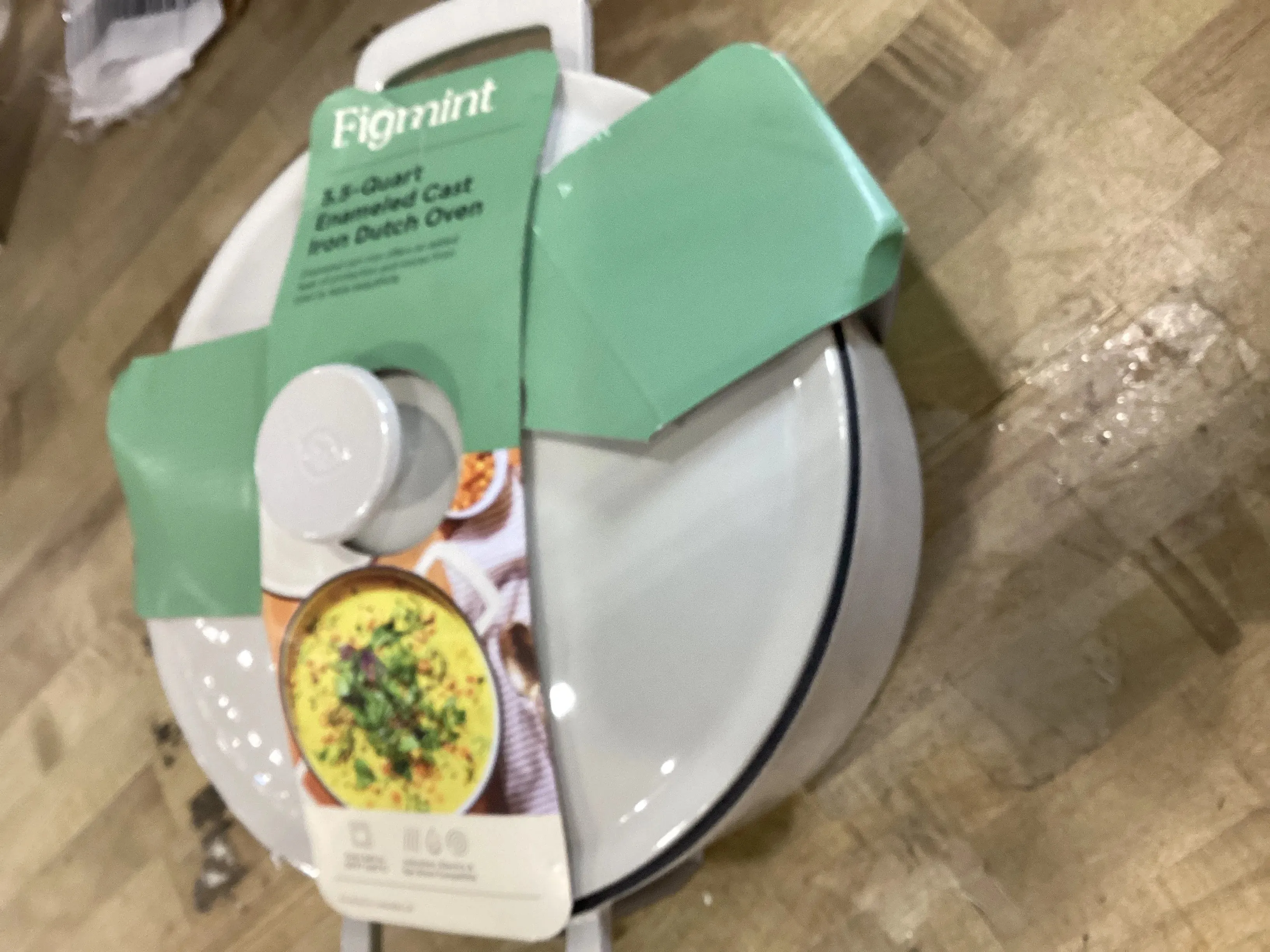 5.5qt Enamel Dutch Oven Light Gray - ™
