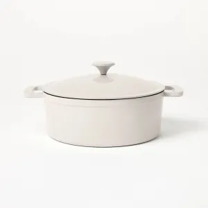 5.5qt Enamel Dutch Oven Light Gray - ™