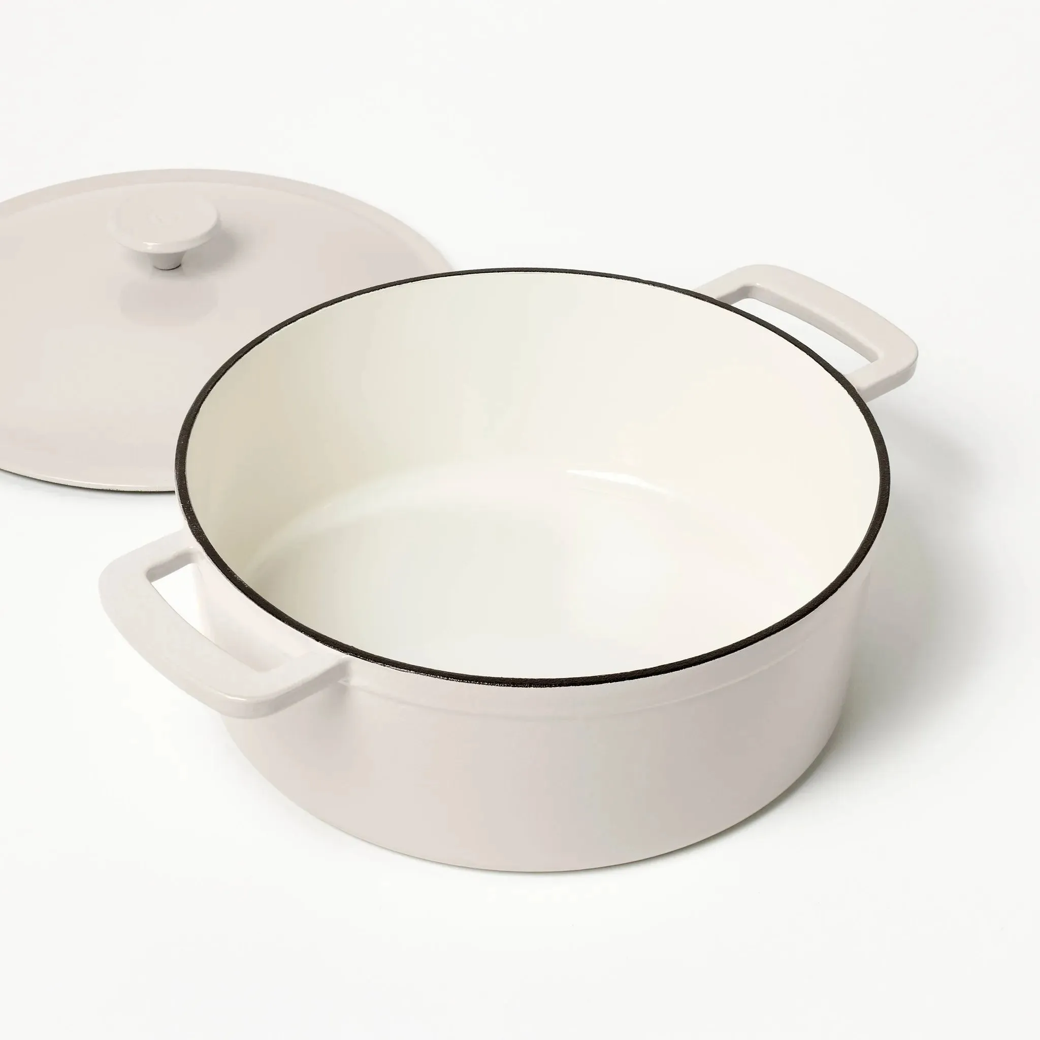 5.5qt Enamel Dutch Oven Light Gray - ™