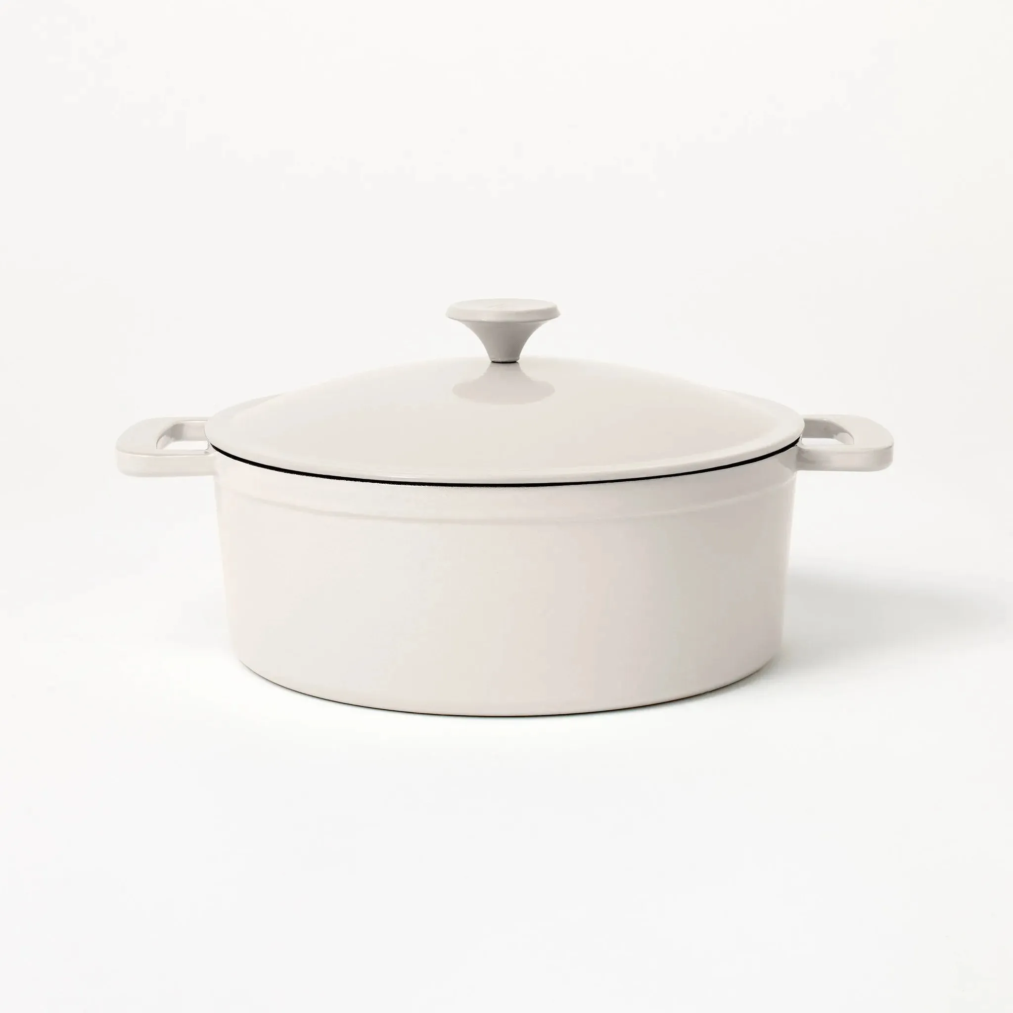 5.5qt Enamel Dutch Oven Light Gray - ™