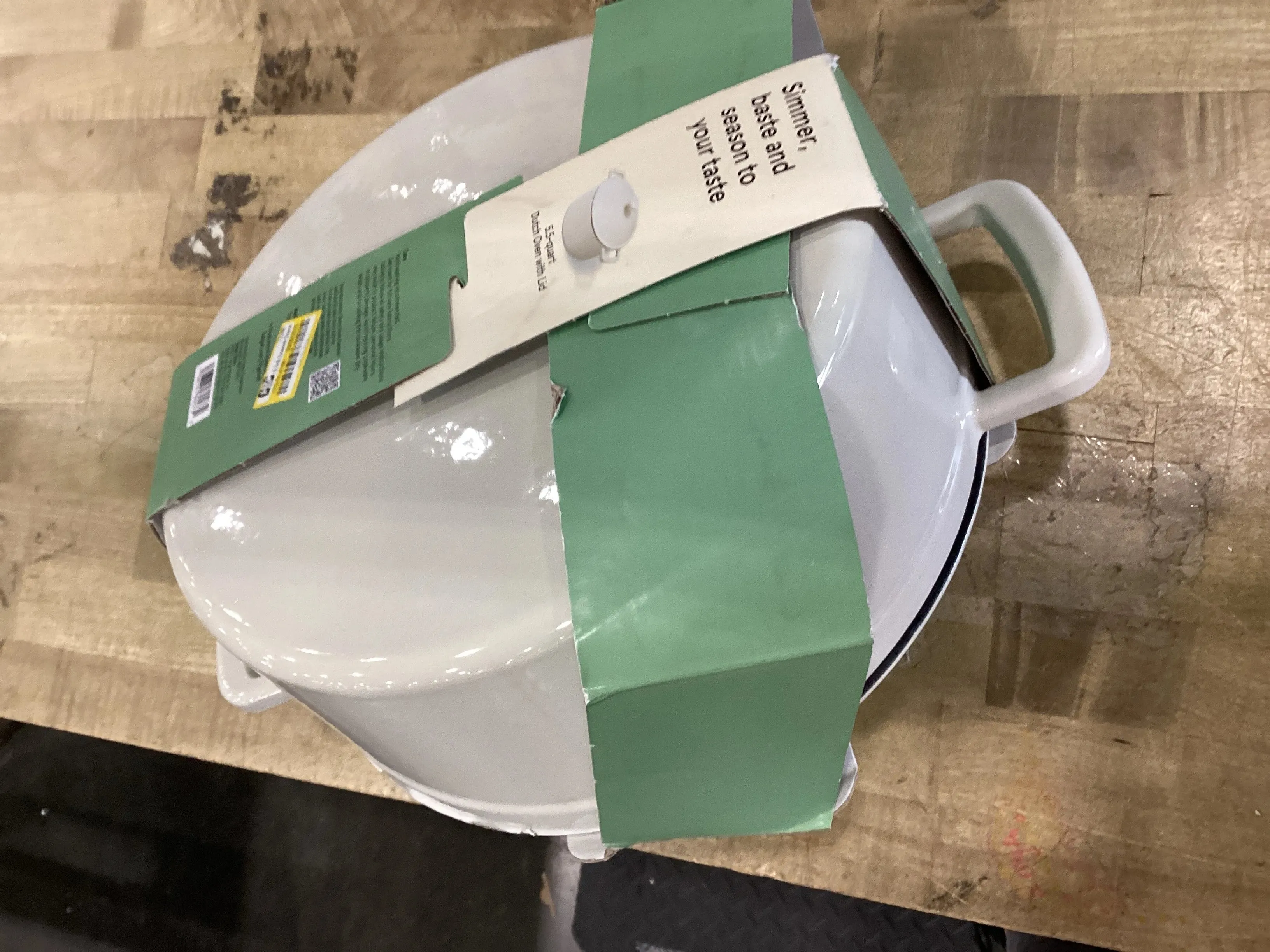 5.5qt Enamel Dutch Oven Light Gray - ™