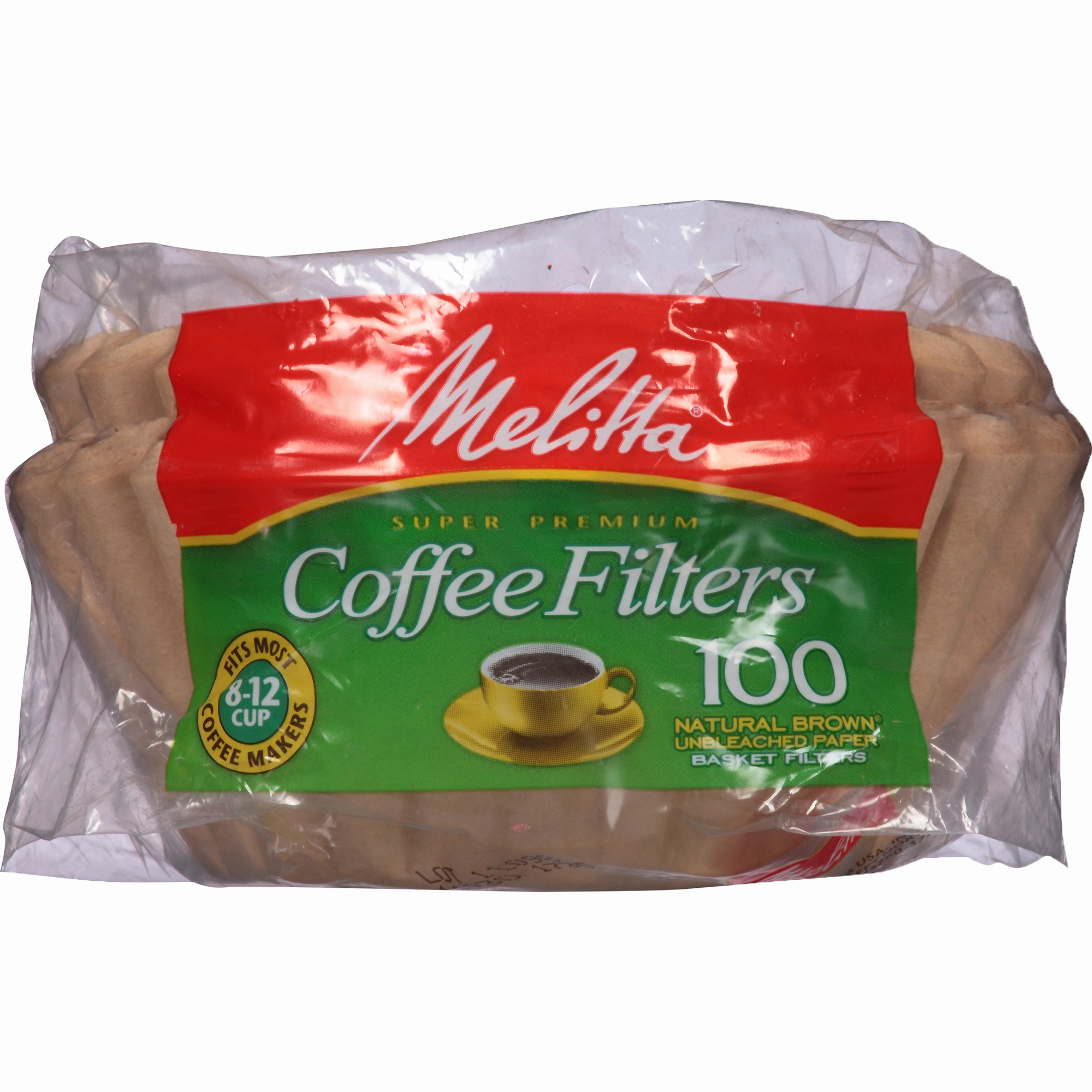 8-12 Cup Basket Filter Paper Natural Brown - 100 Count