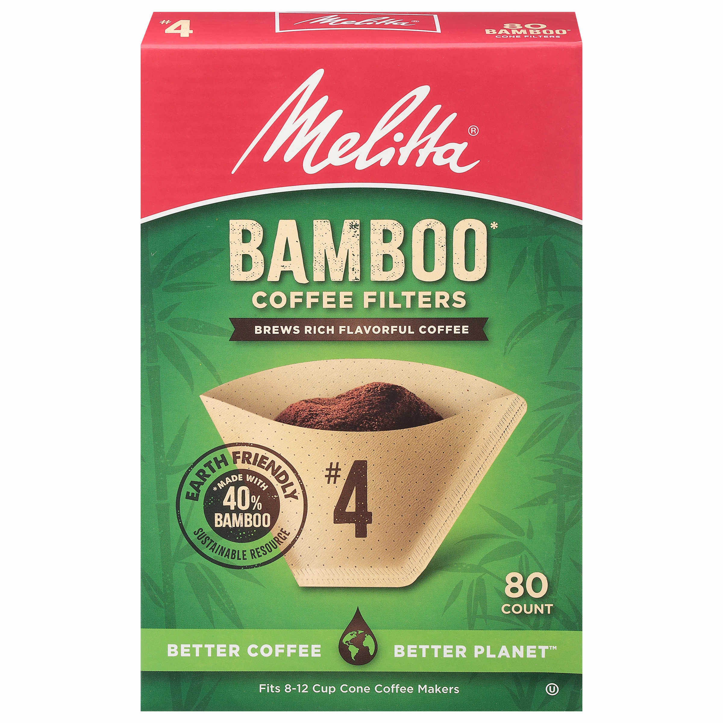 #4 Cone Bamboo Filter Paper - 80 Count