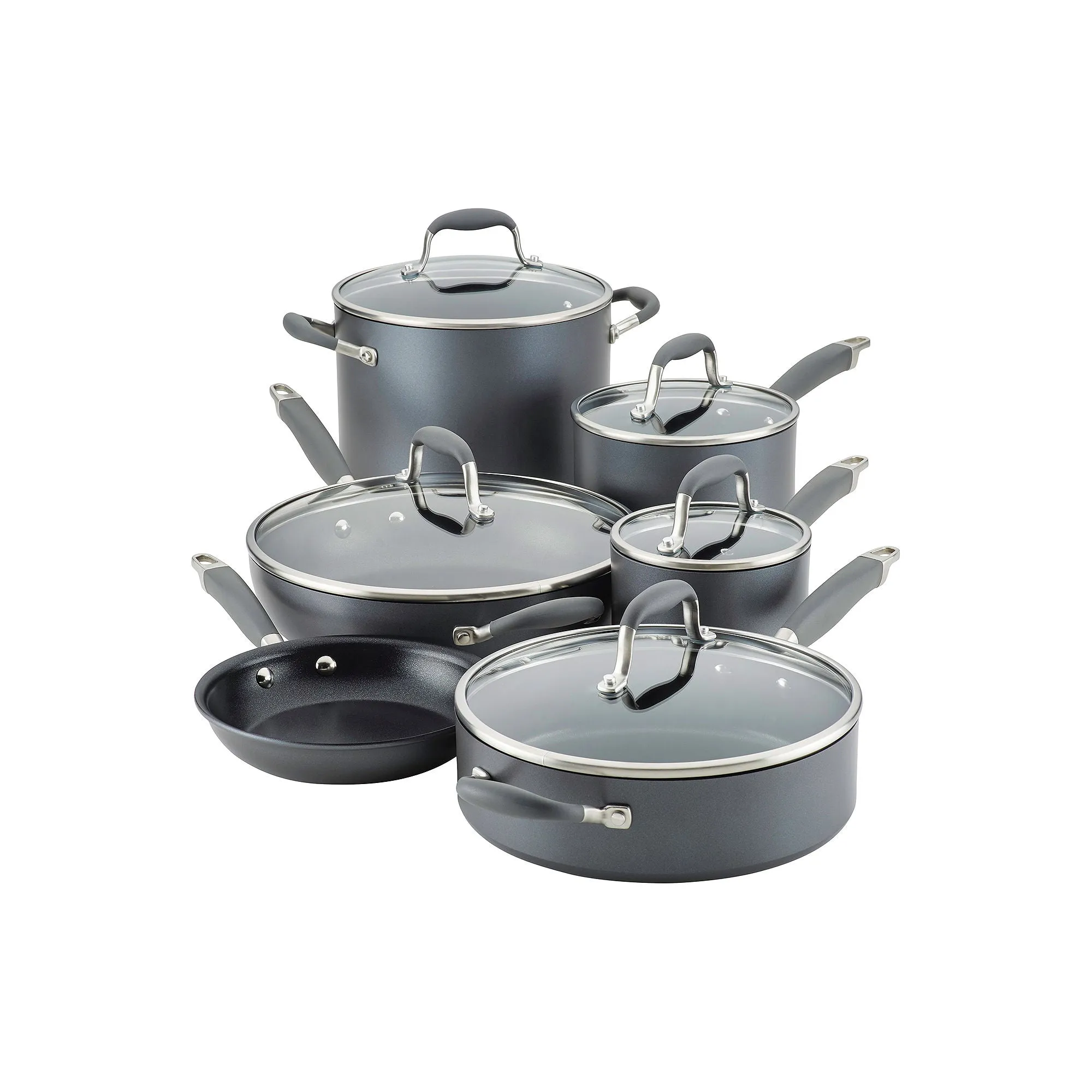 Anolon Advanced Home Hard Anodized 11-Pc. Cookware Set - MOONSTONE ONE SIZE