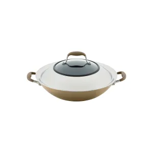 Anolon Advanced Home Hard Anodized 14" Wok With Lid - BRONZE ONE SIZE