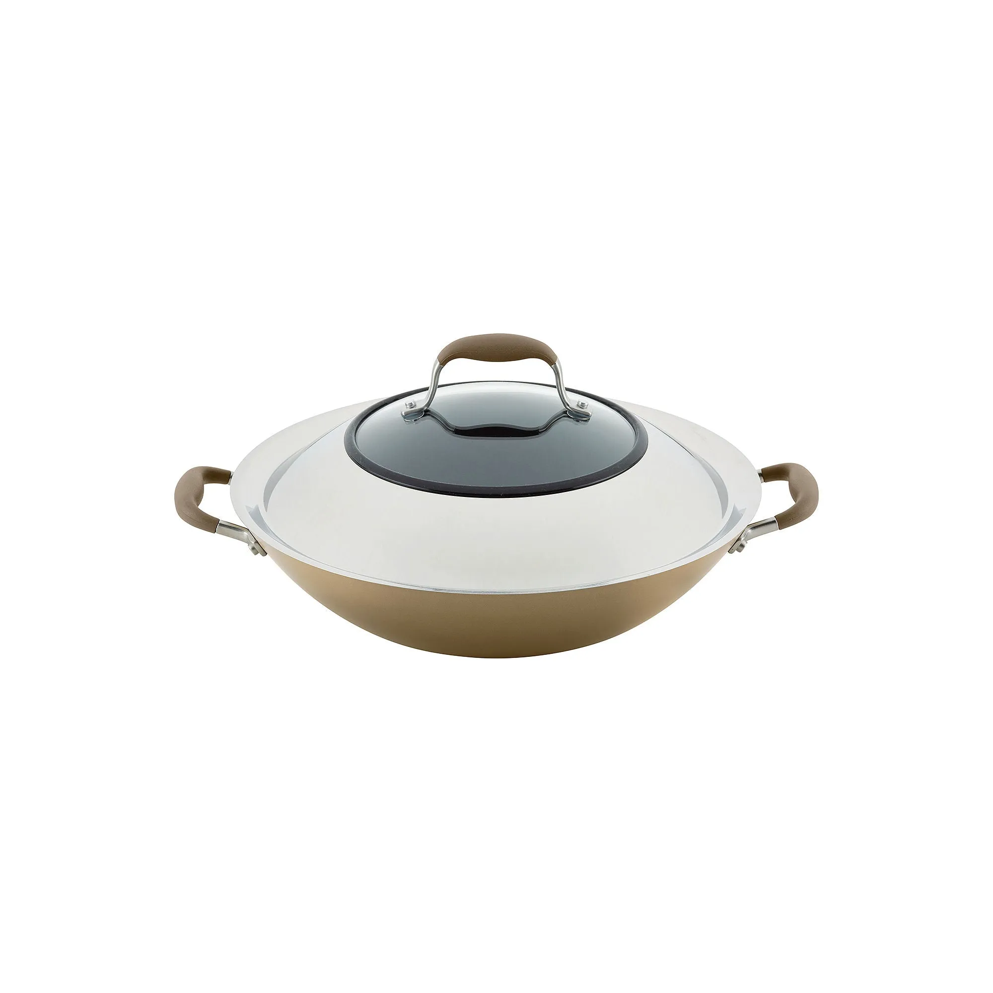 Anolon Advanced Home Hard Anodized 14" Wok With Lid - BRONZE ONE SIZE