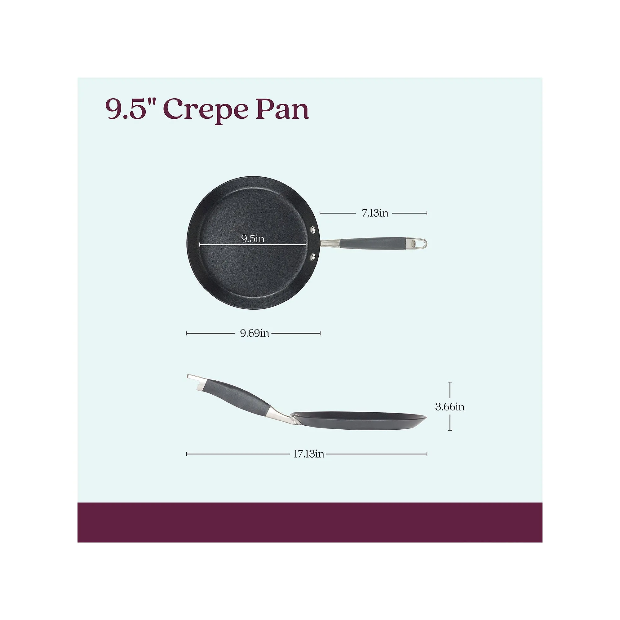 Anolon Advanced Home Hard Anodized 9.5" Crepe Pan - MOONSTONE ONE SIZE