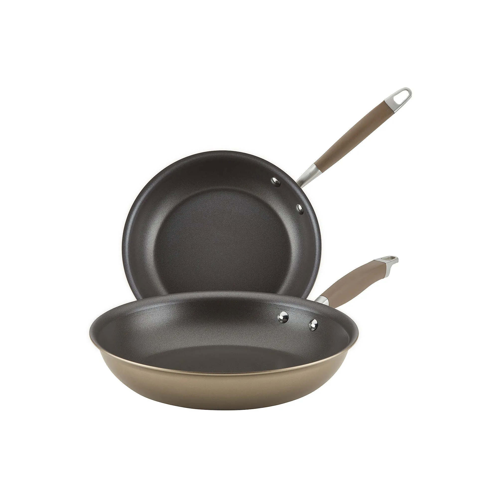 Anolon Advanced Home Hard-Anodized Nonstick Frying Pan Set, 2-Piece, Bronze