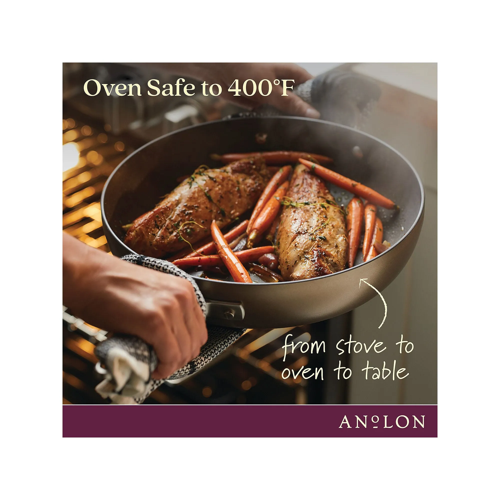 Anolon Advanced Home Hard-Anodized Nonstick Frying Pan Set, 2-Piece, Bronze