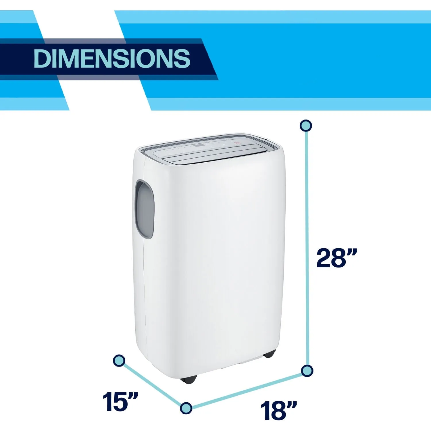 Arctic Wind 2APP13000 400 Sq. Ft. Portable Air Conditioner with Heat - White