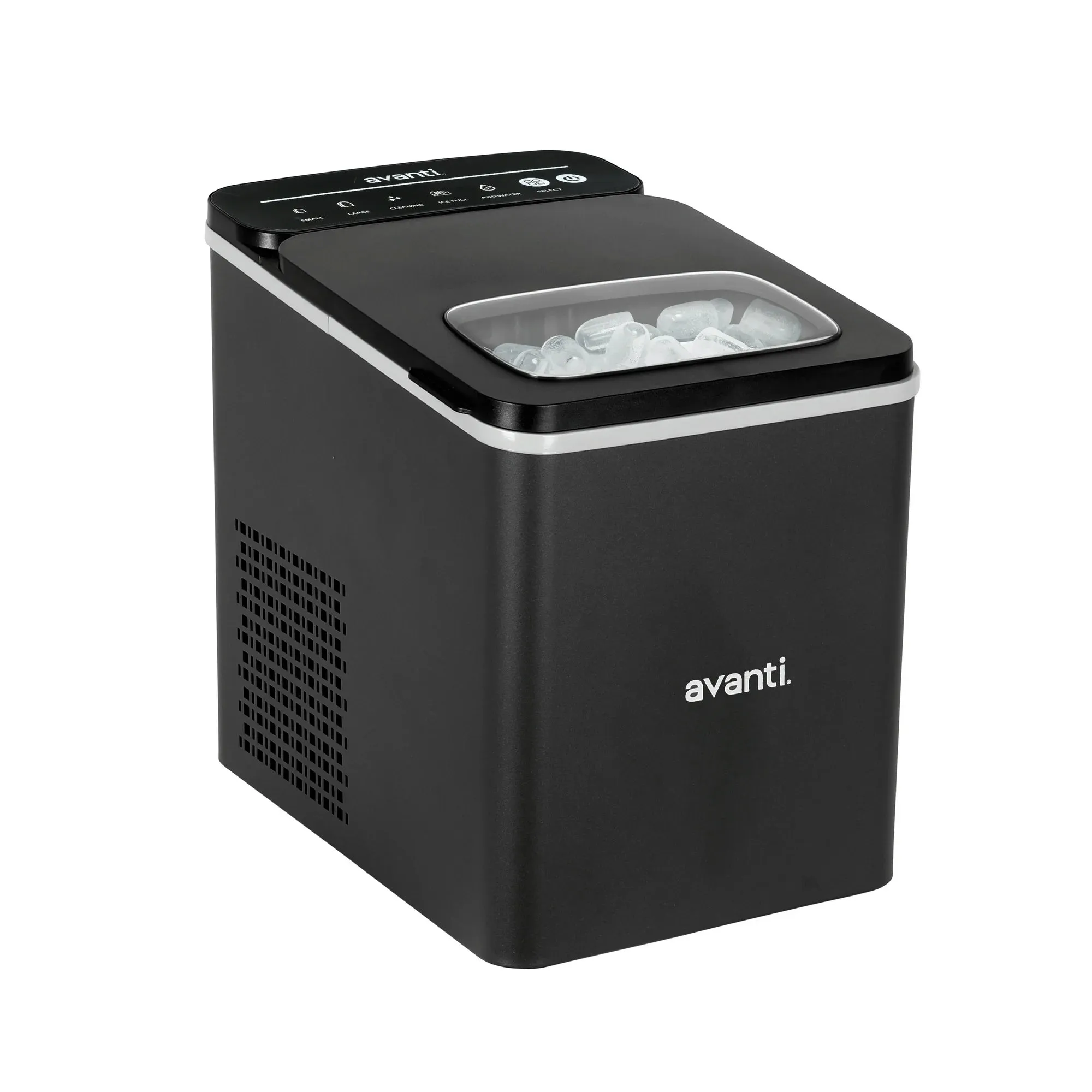 Avanti AVIM26BS-IS 26 lb Bullet Ice Maker, Black Stainless Steel