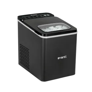 Avanti AVIM26BS-IS 26 lb Bullet Ice Maker, Black Stainless Steel