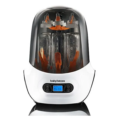 Baby Brezza Electric Baby Bottle Sterilizer and Dryer Machine Steam Sterilizer - Universal Fit Steamer - Sterilizes Pacifiers, Glass, Plastic, and Newborn Feeding Bottles