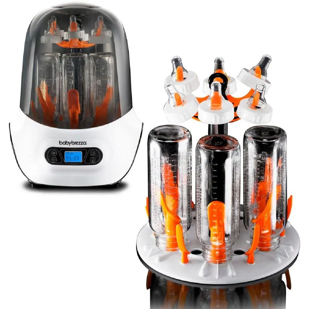 Baby Brezza Electric Baby Bottle Sterilizer and Dryer Machine Steam Sterilizer - Universal Fit Steamer - Sterilizes Pacifiers, Glass, Plastic, and Newborn Feeding Bottles