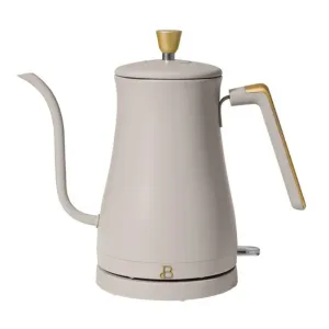 Beautiful 1-Liter Electric Gooseneck Kettle 1200 W, Porcini Taupe by Drew Barrymore