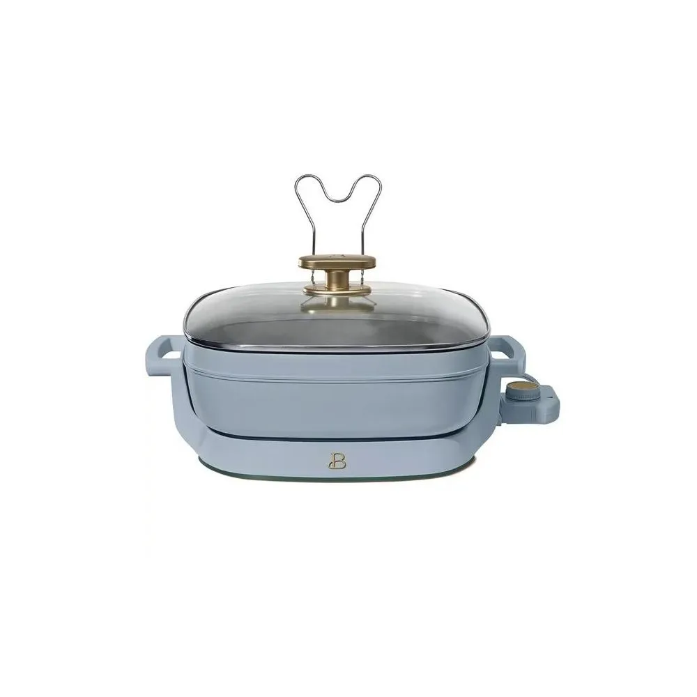 Beautiful 19171 5-in-1 Electric Expandable Skillet, Cornflower Blue by Drew Barrymore, Up to 7 QT