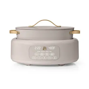 Beautiful 19539 10 in 1 Electric Multi-Cooker, Porcini Taupe by Drew Barrymore