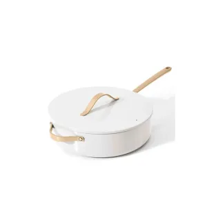 Beautiful 5.5 Quart Ceramic Non-Stick Saute Pan, White