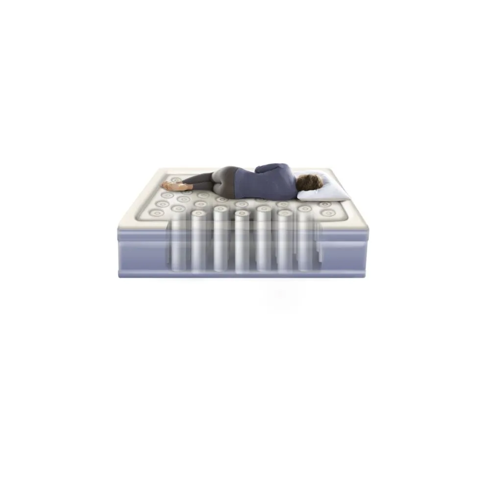Beautyrest MM09017QN Silver Pillowtop Sensalux Air Mattress with Pump, Queen