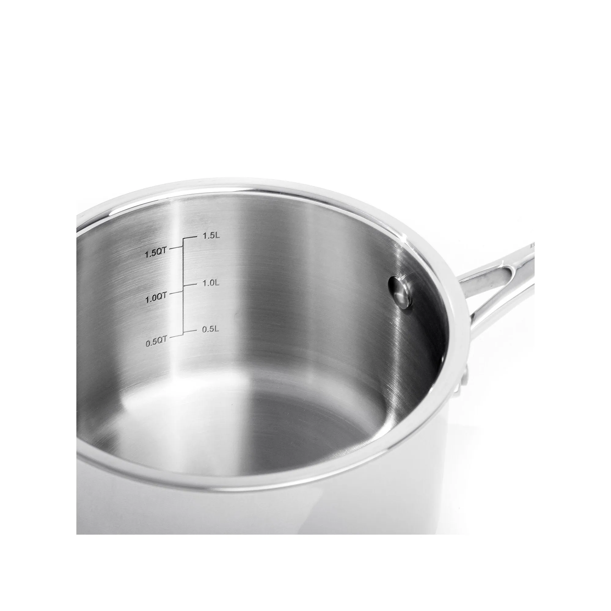 Berghoff 18/10 Stainless Steel Tri-Ply 3.3-Qt. Sauce Pan With Lid - SILVER ONE SIZE
