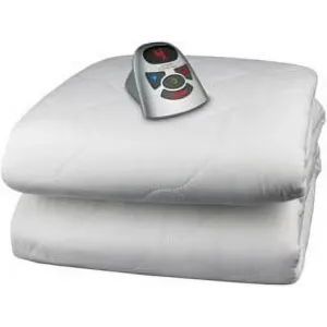 Biddeford 5260-5361283-100 BLANKETS Quilted Electric Heated Mattress Pad with Digital Controller, Twin, White