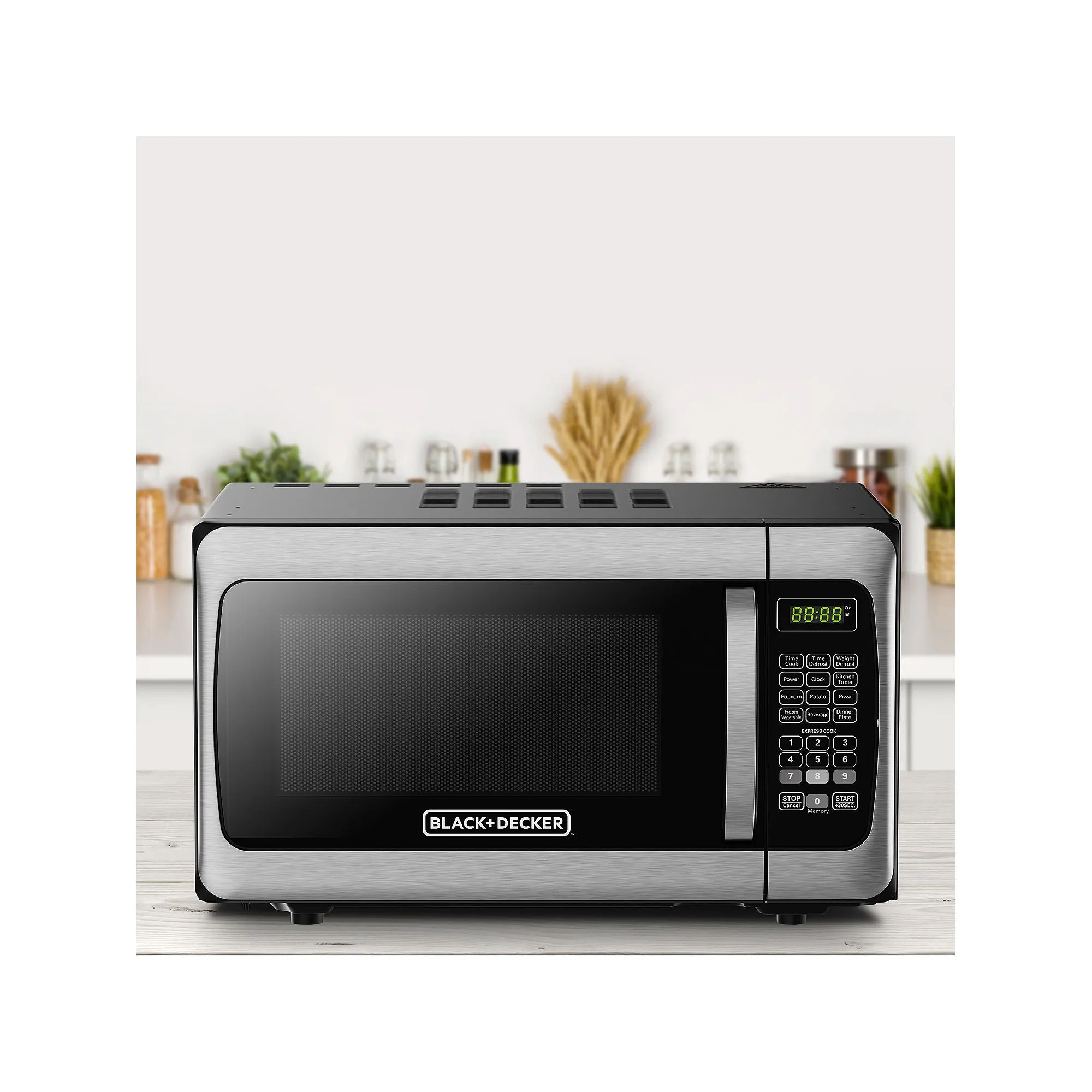 Black Decker 1.1 Cu Ft Counter Microwave EM031MGGX2 - STAINLESS STEEL ONE SIZE