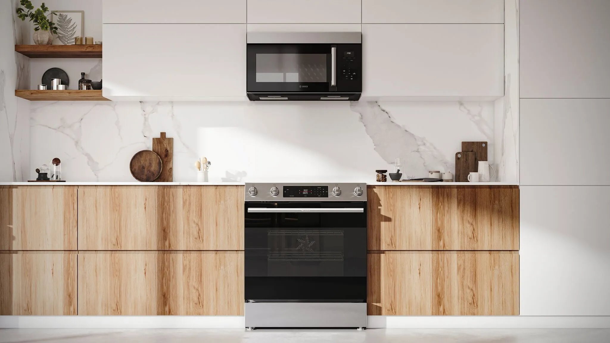 Bosch Stainless Steel 100 Series Slide-In Electric Range (5.8 Cu. Ft) - HEF1050MC