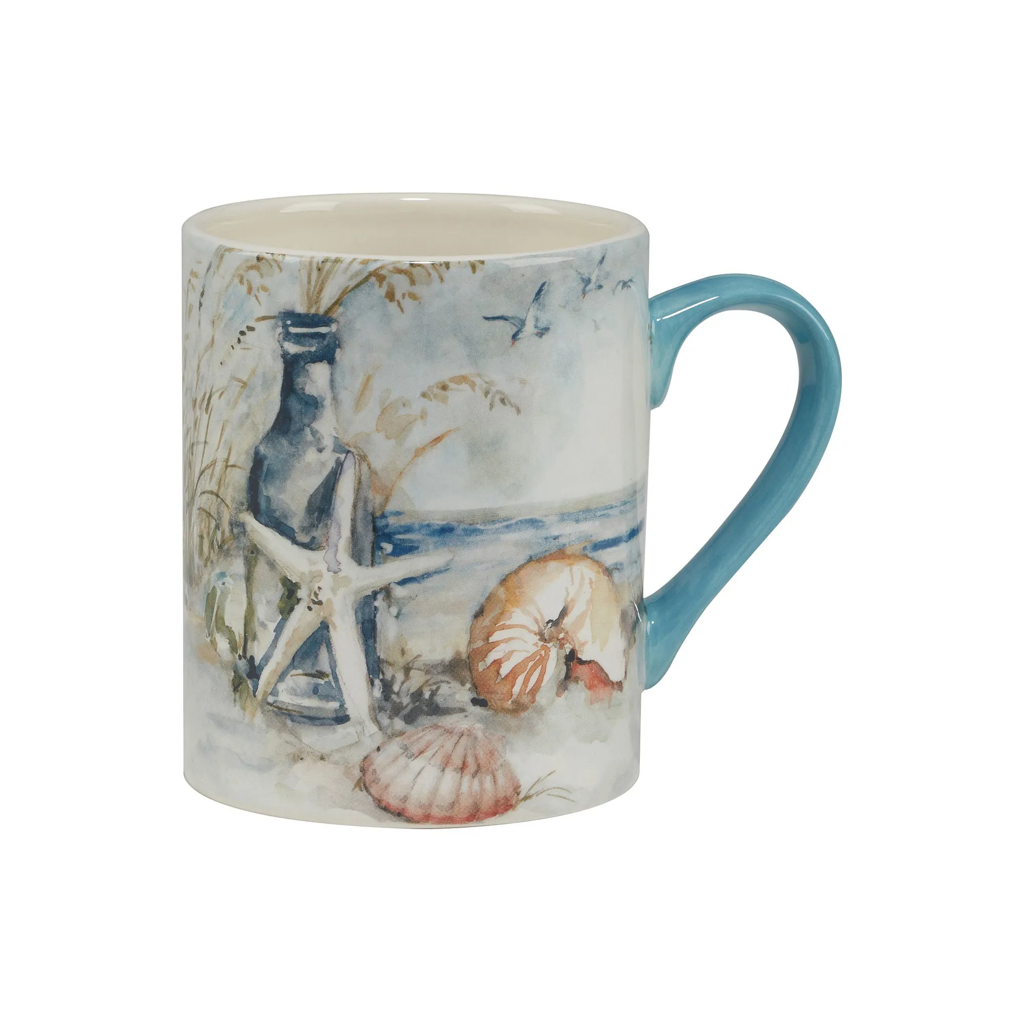 Certified International Coastal Landscape 4-Pc. Coffee Mug 29237SET4 - BLUE ONE SIZE
