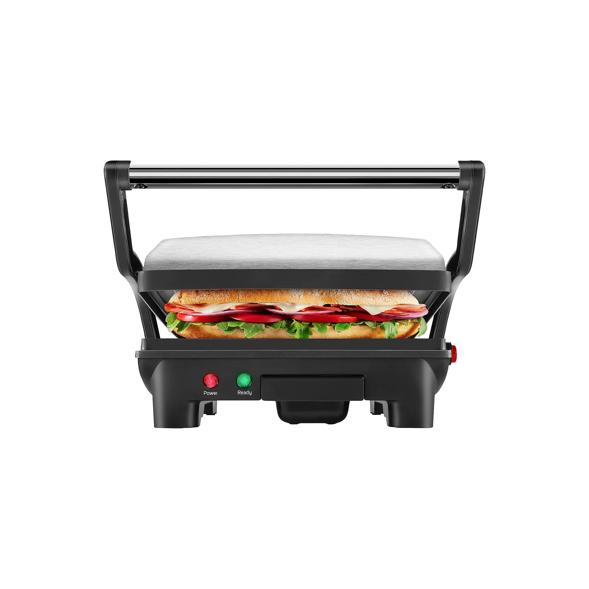 Chefman RJ02-180-4-R 3-in-1 Electric Indoor Panini Press & Grill, 4-Slice Sandwich Press, Opens 180 for Grilling