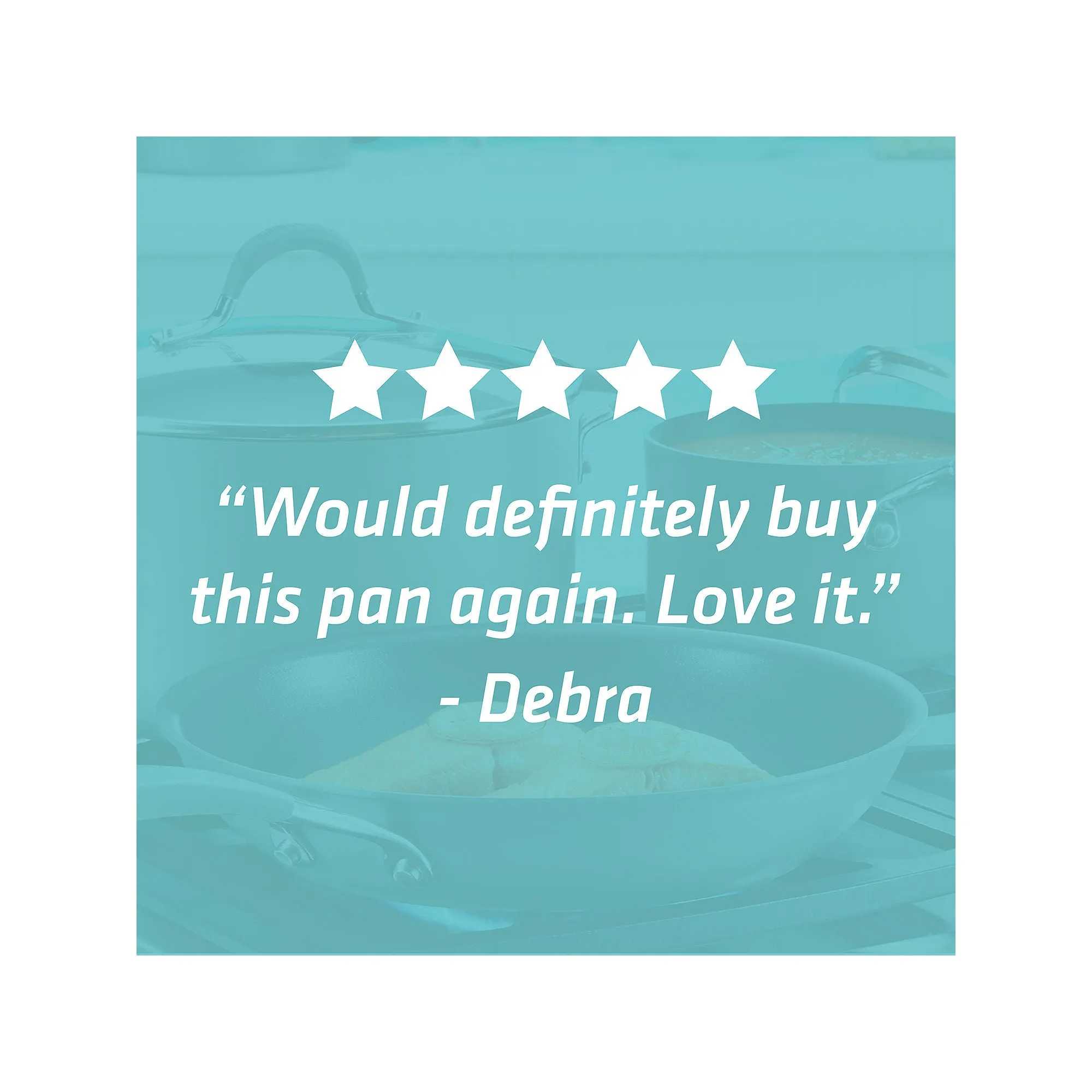 Circulon 12" Deep Aluminum Non-Stick Skillet - OCEAN BLUE ONE SIZE