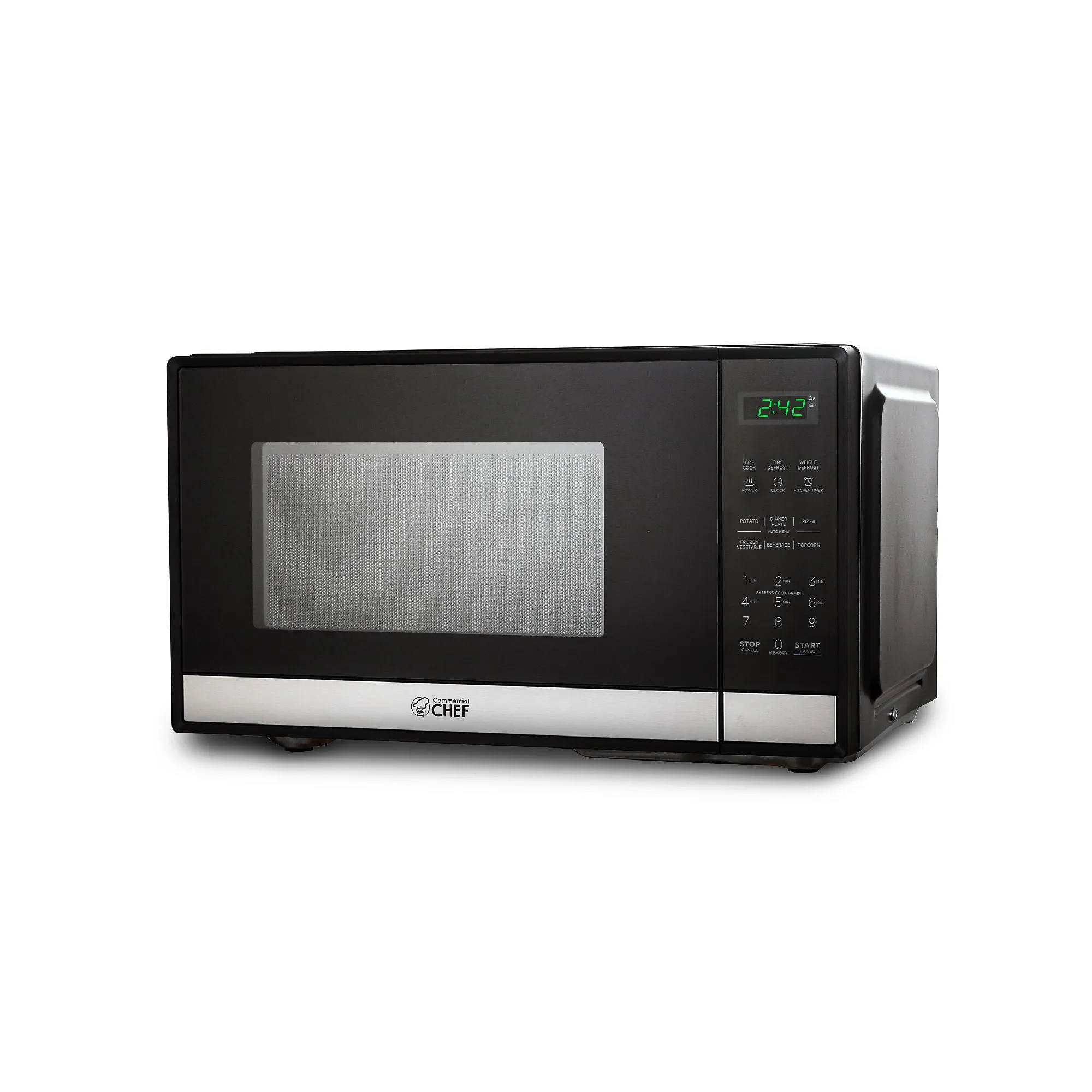 COMMERCIAL CHEF CHM9MS Small 0.9 Cu. Ft. Countertop Microwave