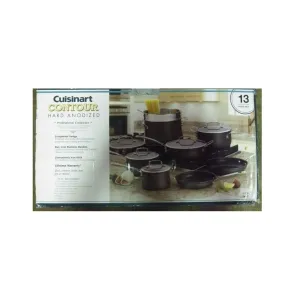 Cuisinart 64-13 13 Piece Contour Hard Anodized Cookware Set, Dark Slate Gray