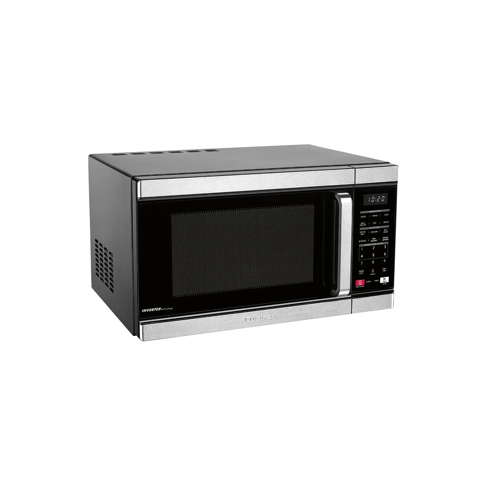 Cuisinart CMW-110 1.1 cu. ft Counter Top Microwave with Sensor Cook and Inverter Technology in Black and Stainless steel