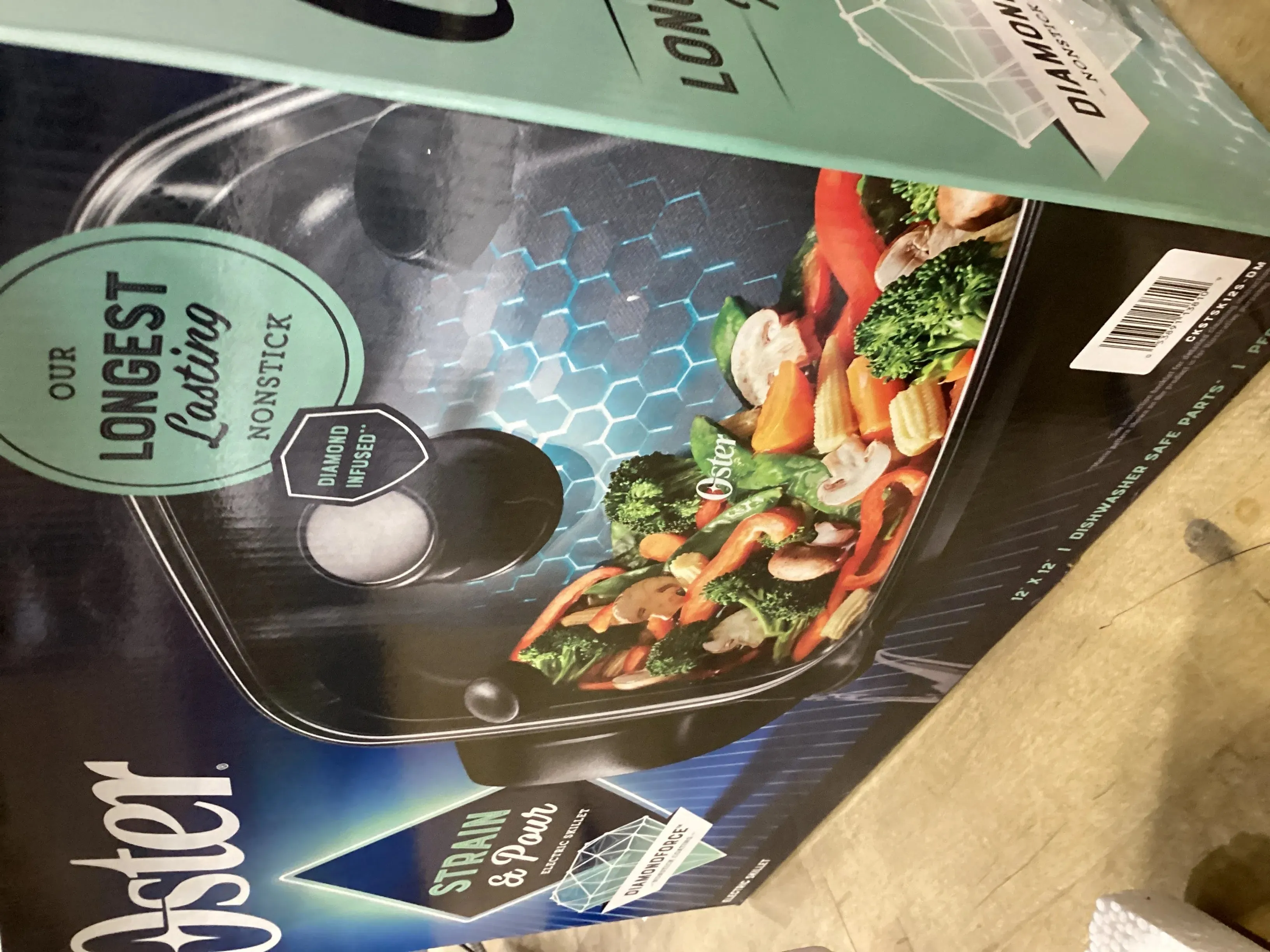 DiamondForce 12 X 12 Strain & Pour Electric Skillet - Black