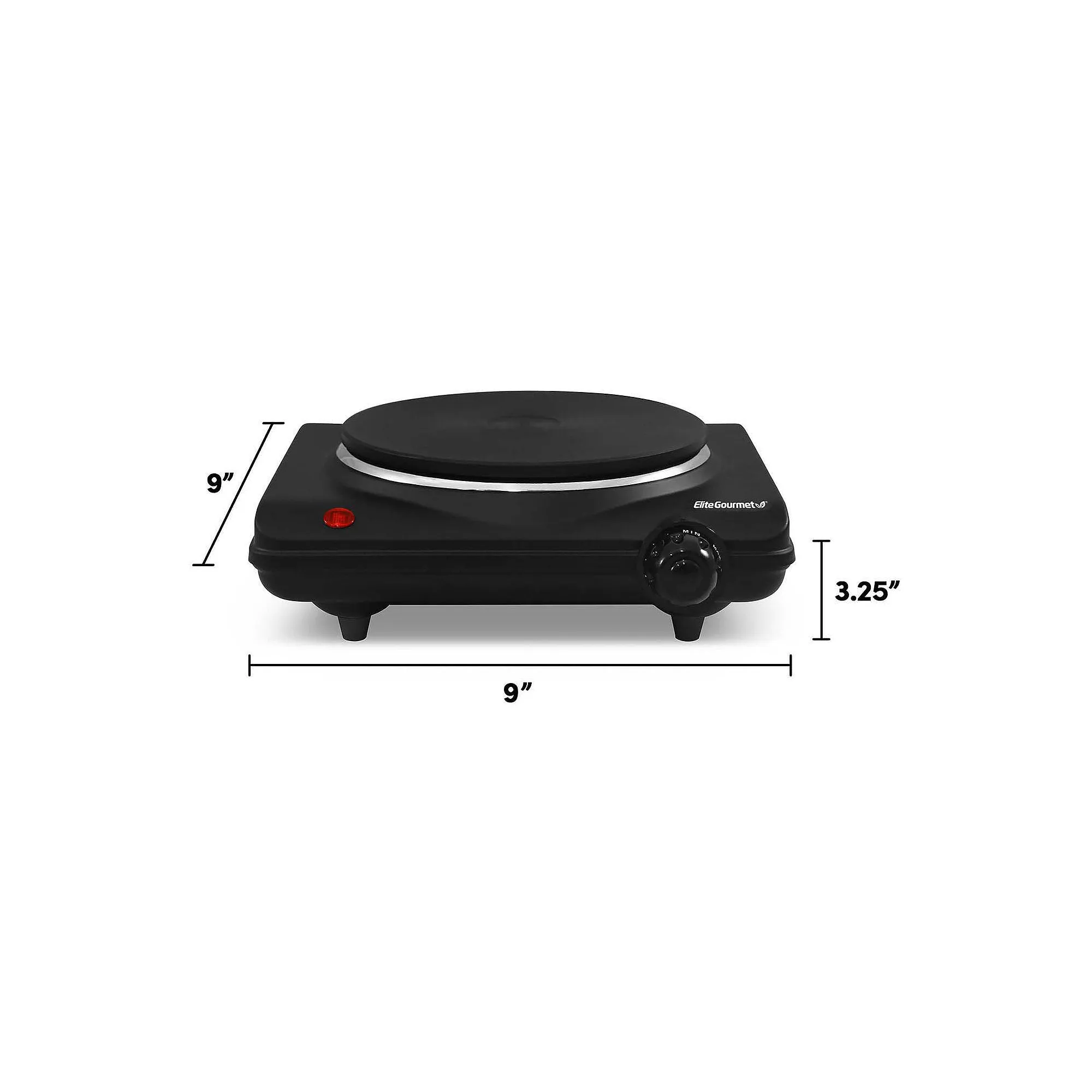 Elite Gourmet Single Cast Electric Burner Hot Plate Black ESB-301BF - BLACK ONE SIZE
