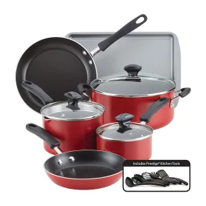 Farberware Cookstart 15-pc. Cookware Set Red