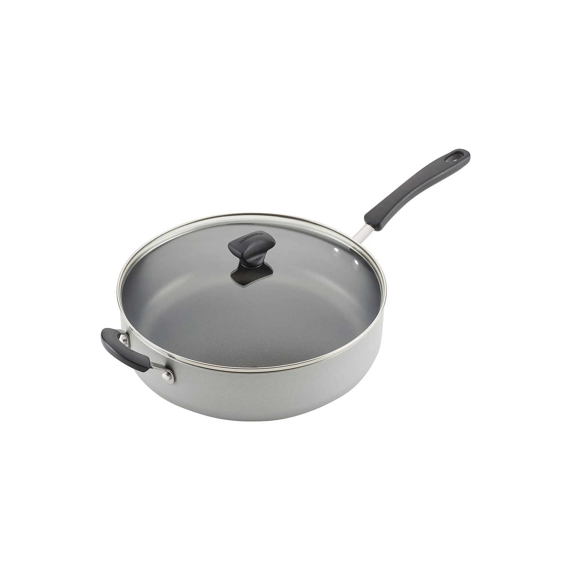 Farberware Cookstart 6-Qt. Aluminum Dishwasher Safe Non-Stick Saute Pan - SILVER ONE SIZE