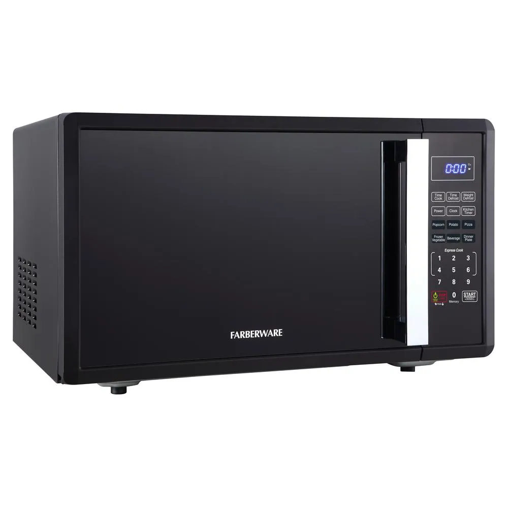 Farberware FMO11AHTBKO 1.1 Cubic Foot 1000 Watt Countertop Microwave Oven, Black