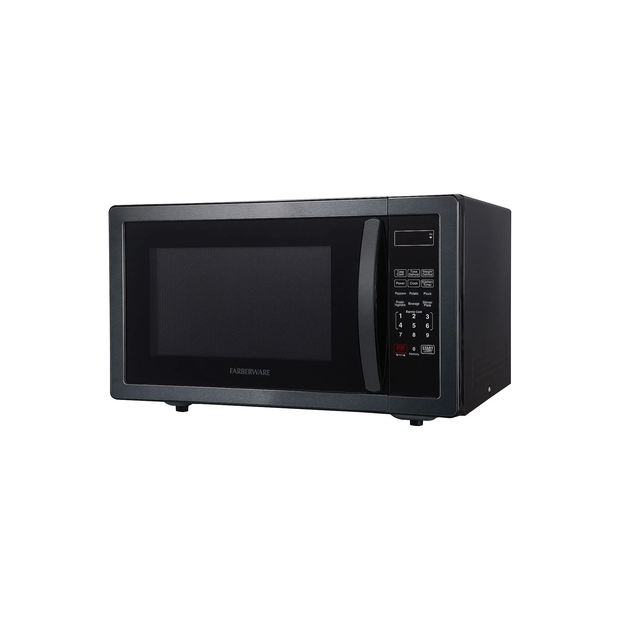 Farberware FMO11AHTBSB Countertop Microwave 1000 Watts, 1.1 cu ft - Microwave Oven With LED Lighting and Child Lock - Perfect for Apartments and Dorms - Easy Clean Black Stainless Steel