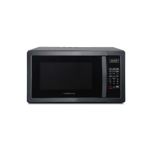 Farberware FMO11AHTBSB Countertop Microwave 1000 Watts, 1.1 cu ft - Microwave Oven With LED Lighting and Child Lock - Perfect for Apartments and Dorms - Easy Clean Black Stainless Steel