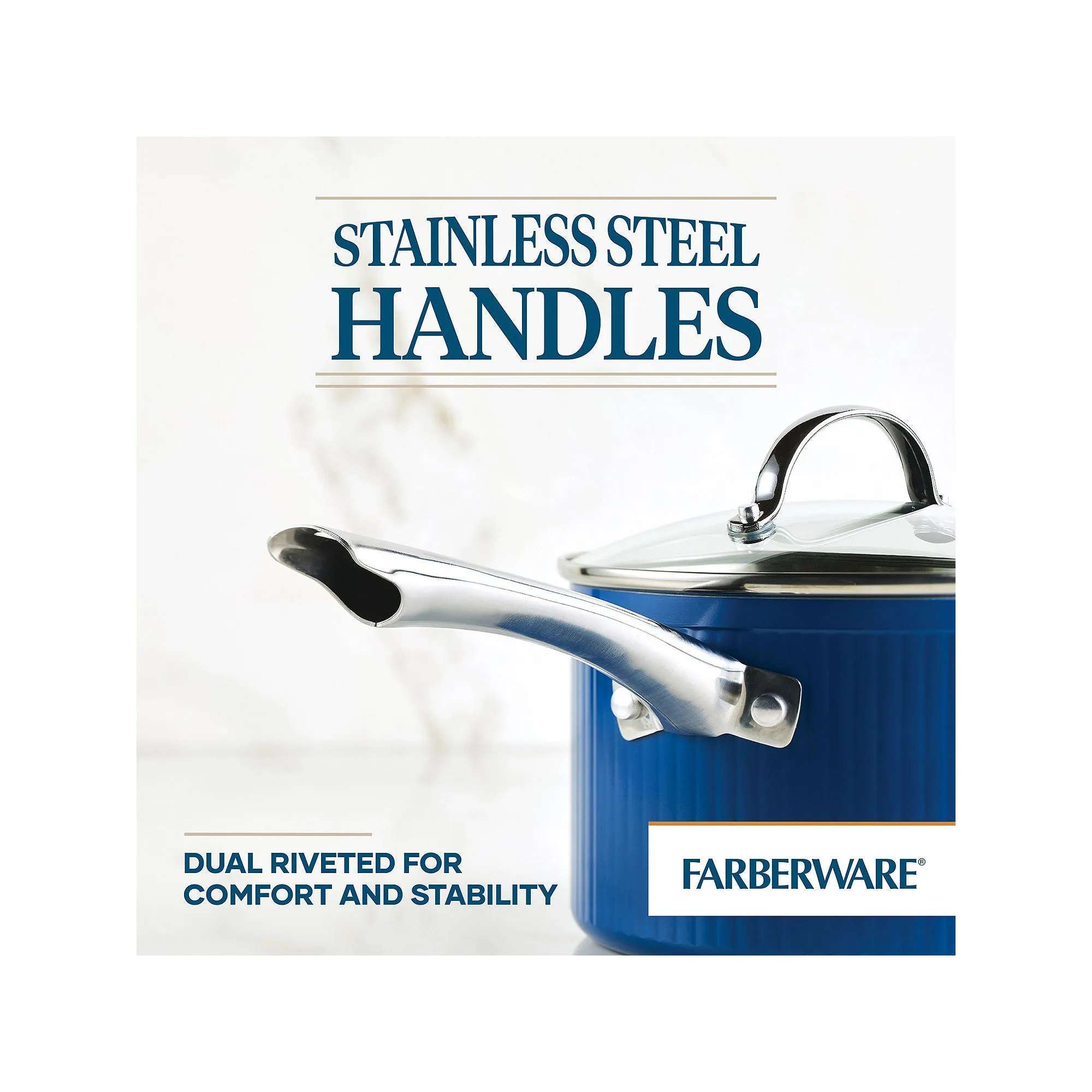 Farberware Style 3-Qt Non-Stick Sauce Pan - BLUE ONE SIZE
