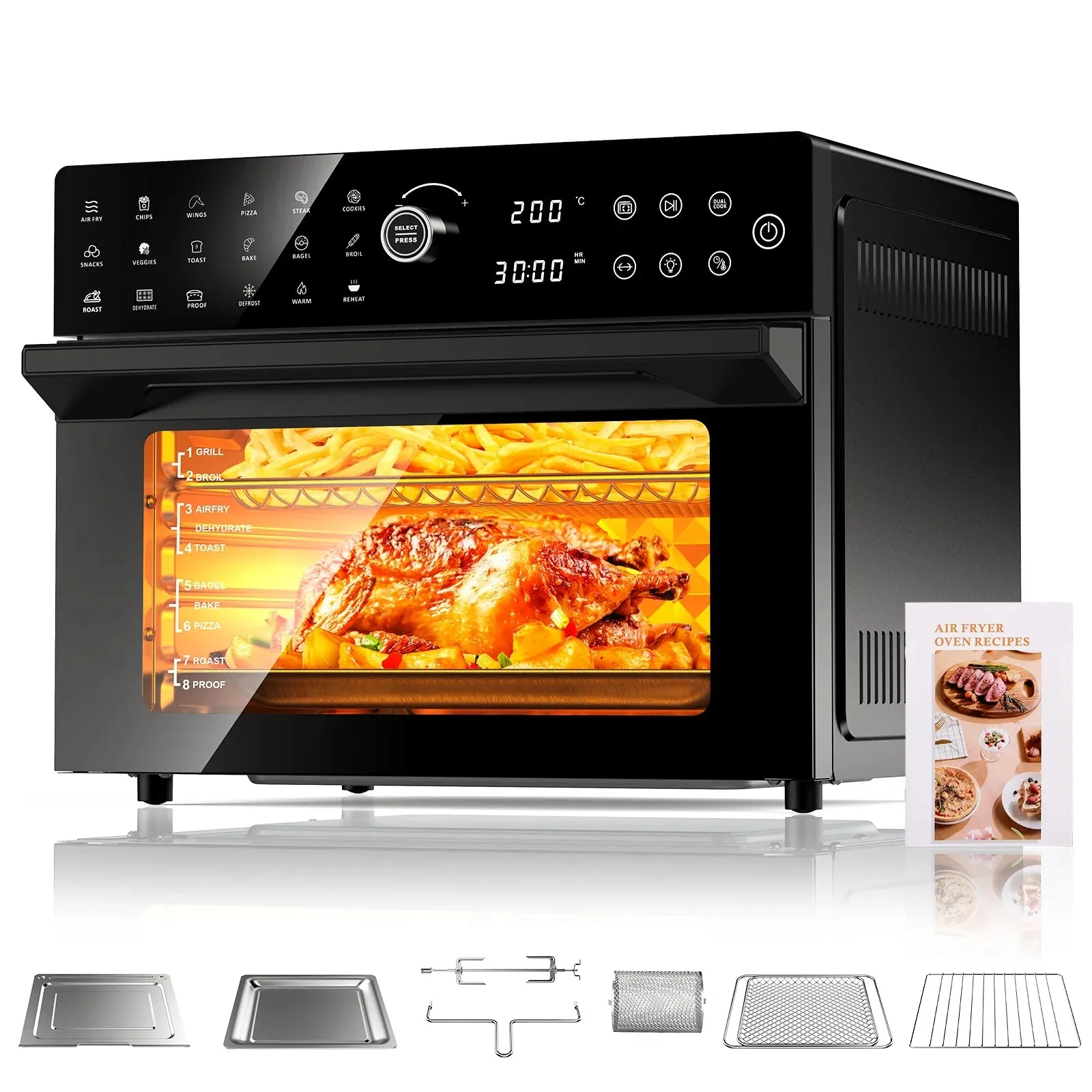 Fitfort 1800 W 32 Qt Digital Toaster Oven