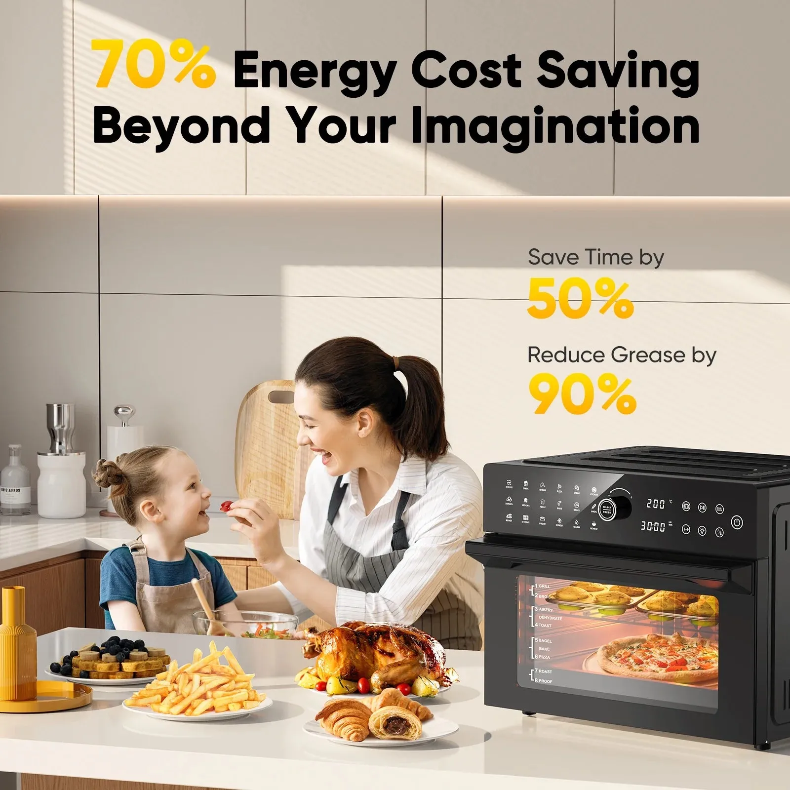 Fitfort 1800 W 32 Qt Digital Toaster Oven